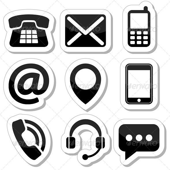 590x590 Contact Icons Vectors From Graphicriver