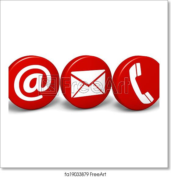 561x581 Free Art Print Of Web Contact Us Icons Web And Internet Contact