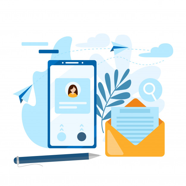 626x626 Send Email Concept Of The Call, Address Book, Note Book Contact