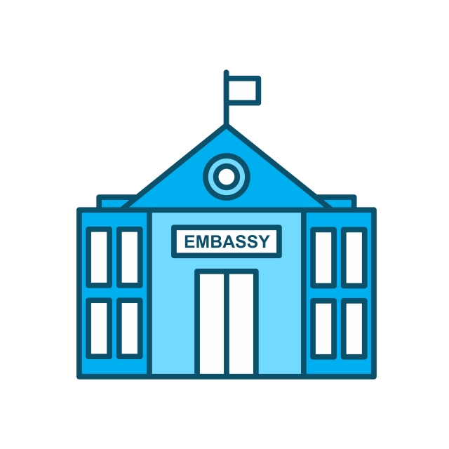 640x640 Embassy Icon For Personal And Commercial Use, Company, Embassy