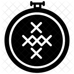 256x256 Embroidery Icon Of Glyph Style