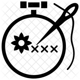 256x256 Hand Embroidery Icon Of Glyph Style