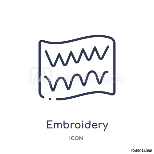 500x500 Embroidery Icon From Sew Outline Collection Thin Line Embroidery