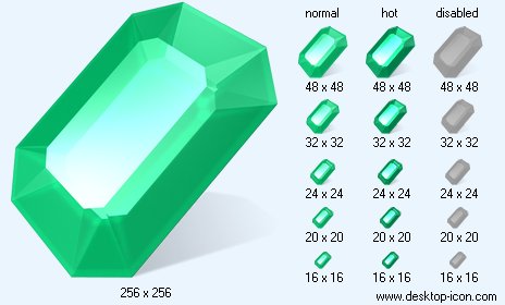464x280 Emerald Icon Image Desktop Crystal Icons