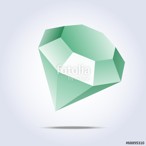 500x500 Emerald Icon On Gray Background Stock Image And Royalty Free