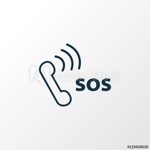 500x500 Emergency Contact Icon Line Symbol Premium Quality Isolated Sos
