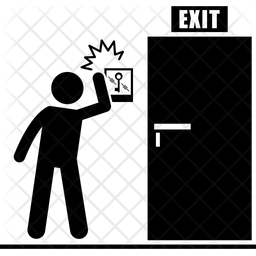 256x256 Emergency Exit Icon Of Glyph Style