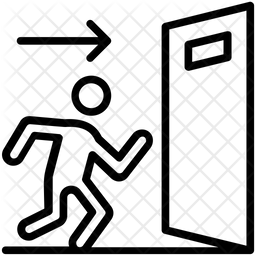 256x256 Emergency Exit Icon Of Line Style