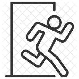 256x256 Fire Exit Icon Of Line Style