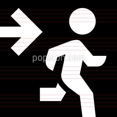 400x400 Fire Exit Emergency Icon
