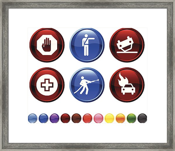 Emergency Response Royalty Free Vector Icon Set Framed Print 600x518 Emergency Response Royalty Free Vector Icon Set Framed Print