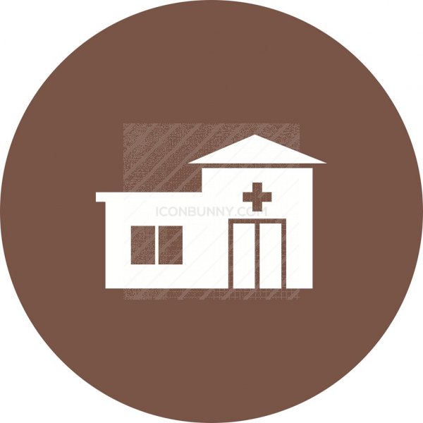 600x600 Emergency Room Flat Round Icon