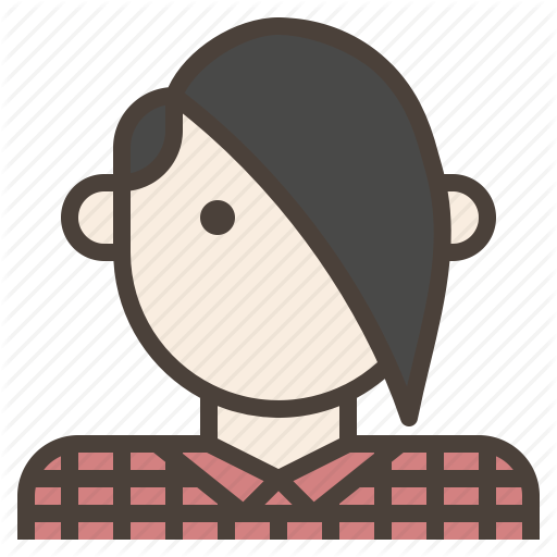 512x512 Avatar, Bangs, Boy, Emo, Plaid, Side, Swept Icon
