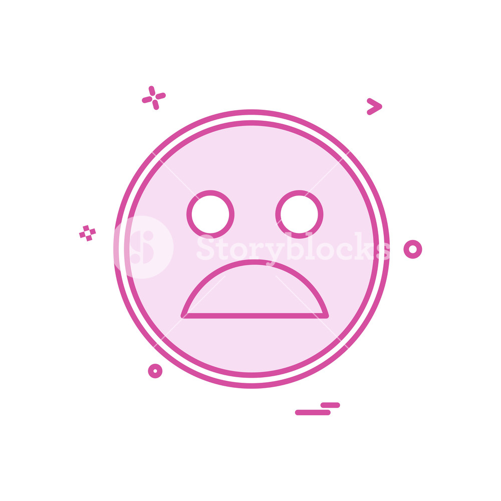 1000x1000 Sad Emoji Icon Design Vector Royalty Free Stock Image
