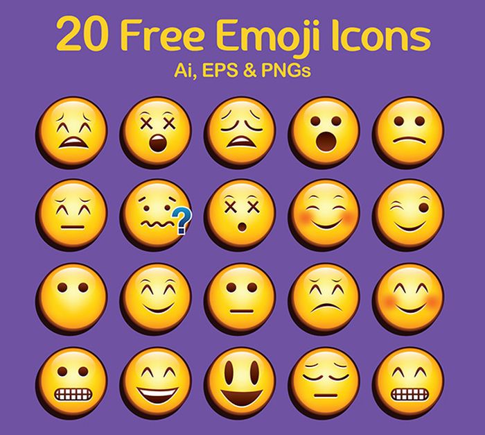 700x627 Freebie Emoji Icons