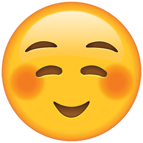 480x480 Shyly Smiling Face Emoji Hayley's B Day Emoji Pictures, Emoji