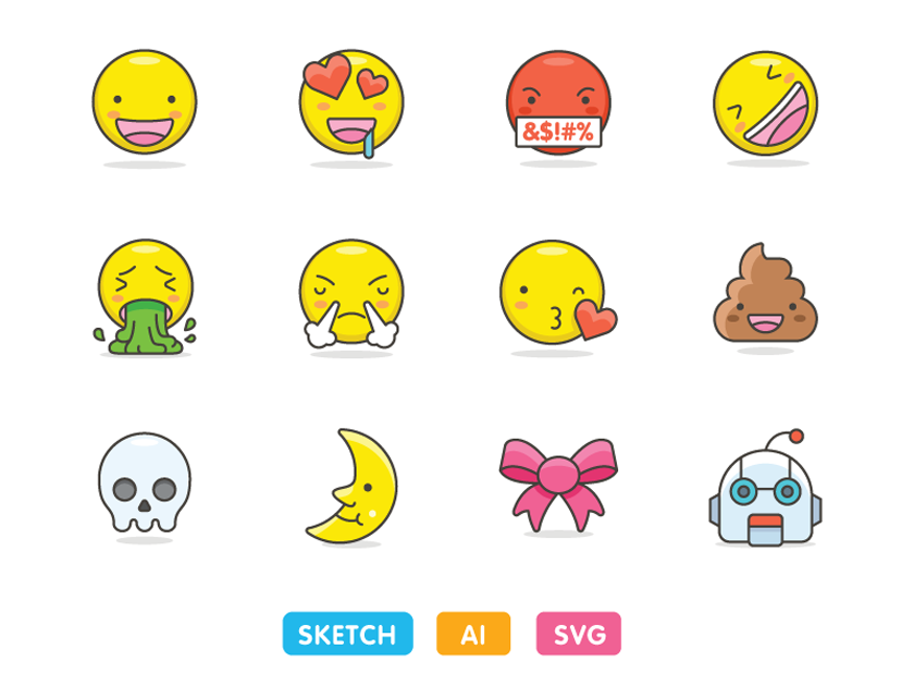 840x630 Free Emoji Icon Set