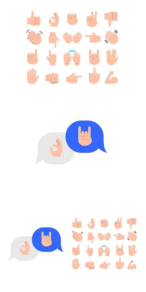 580x1158 Hand Emoticon Emoji Icon Set Funny Emoticons Design Icon Set