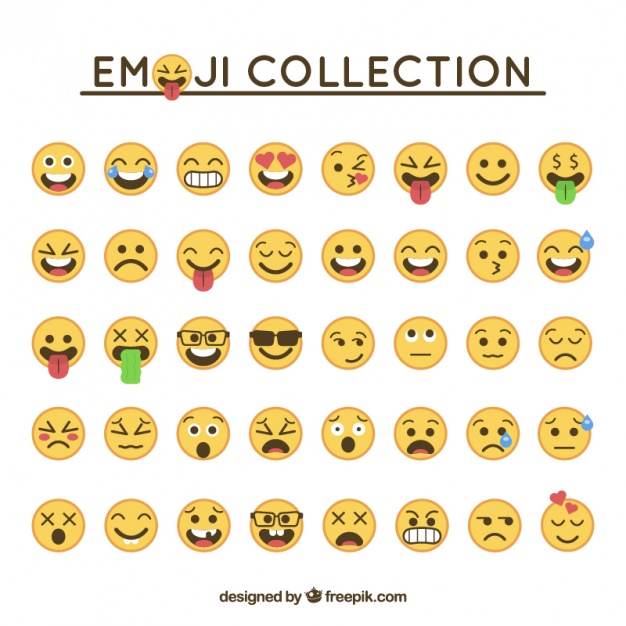 626x626 Emoticon Collection In Flat Design Vector Free Download