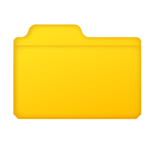 512x512 Folder Emoji For Facebook, Email Sms Id