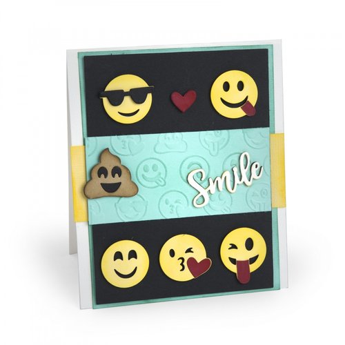 Sizzix Smile Emojis Thinlits Dies And Embossing Folder Set 500x500 Sizzix Smile Emojis Thinlits Dies And Embossing Folder Set