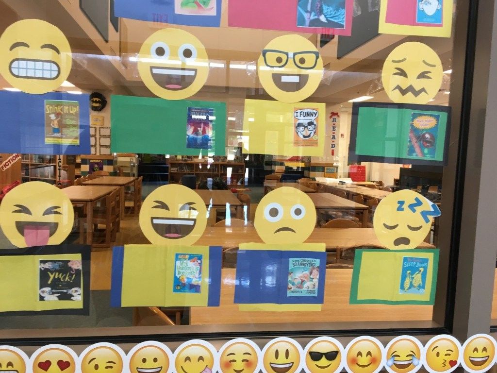 Library Books Matched With Emojis Display Library Displays 1024x768 Library Books Matched With Emojis Display Library Displays