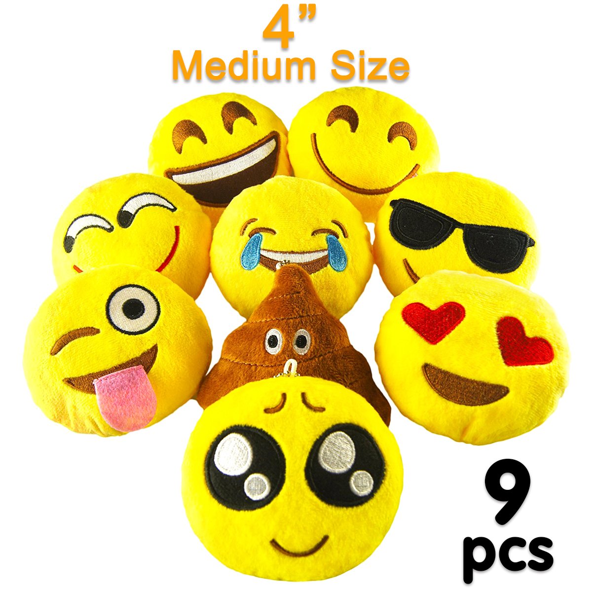 1200x1200 Pawliss Emoji Mini Stuffed Plush Toy Emoticon Throw