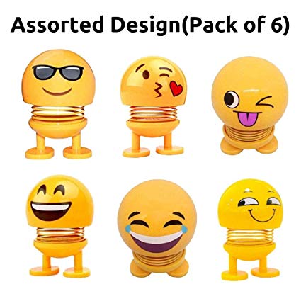 425x425 Buy Eitheo Pack Of Emojismiley Spring Doll, Cute Emoji For Car