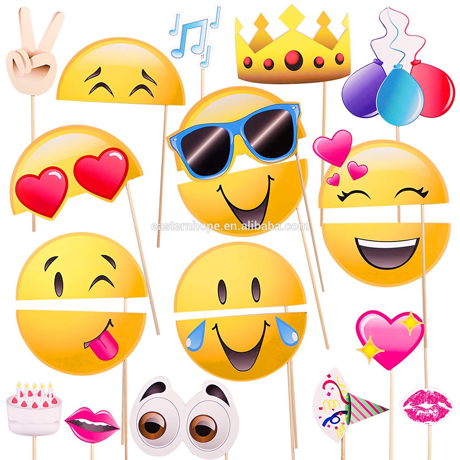 1500x1500 Easternhope Pack Emoji Icon Smiley Face Photo Booth Prop Party