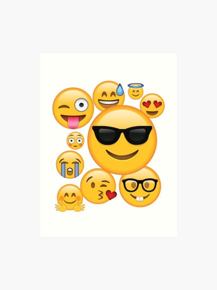 750x1000 Emoji Pack Combot Shirt Emoticon Smily Face Tshirt Art Print