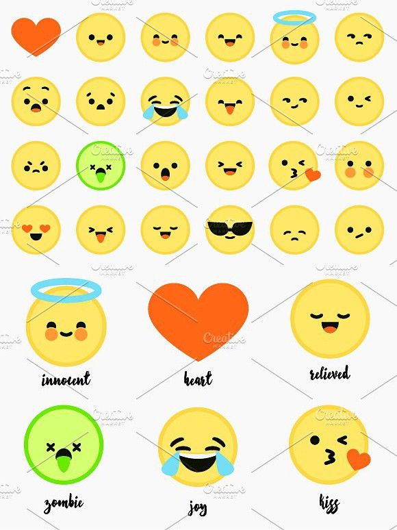 580x774 Vector Trendy Cute Emoji Pack Happy Emoticons Design Cute