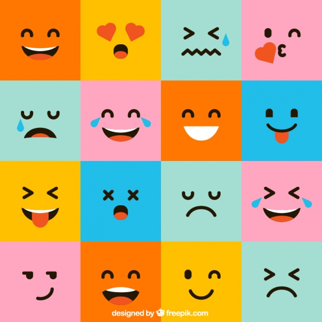 626x626 Pack Of Colorful Square Emoticons Vector Free Download