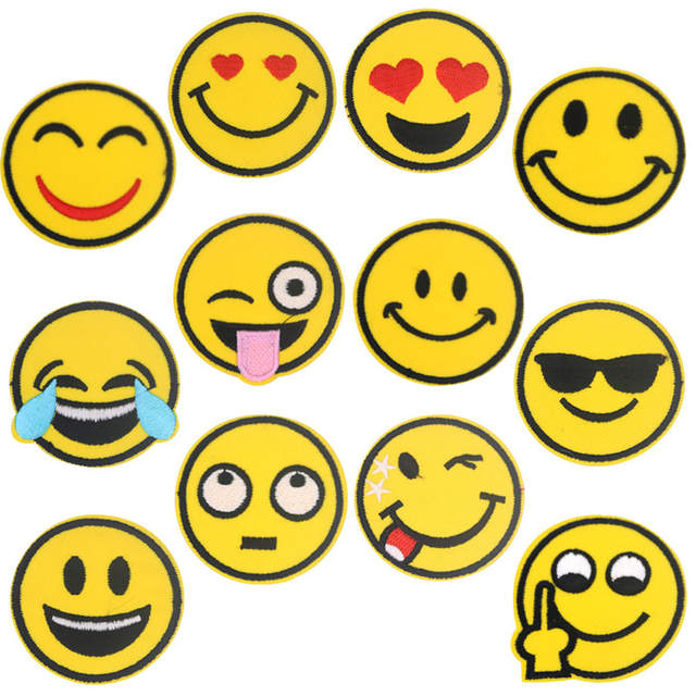 640x640 Cm Emoji Emoticon Face Iron On Applique Patches