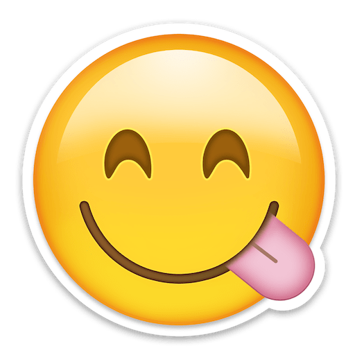 512x512 Emoticon Happy Tongue Transparent Png