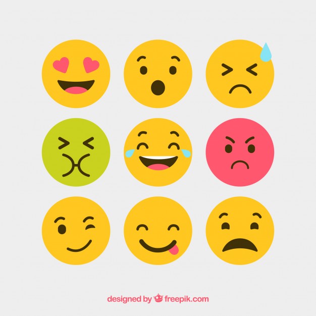 626x626 Flat And Round Vector Emotion Icons Vector Free Download