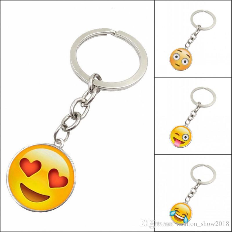 800x800 Cute Emotion Icon Keychain Funny Emoji Smile Key Ring Fashion