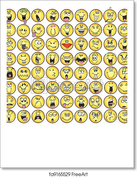 450x580 Free Art Print Of Emoticons Emotion Icon Vectors Freeart