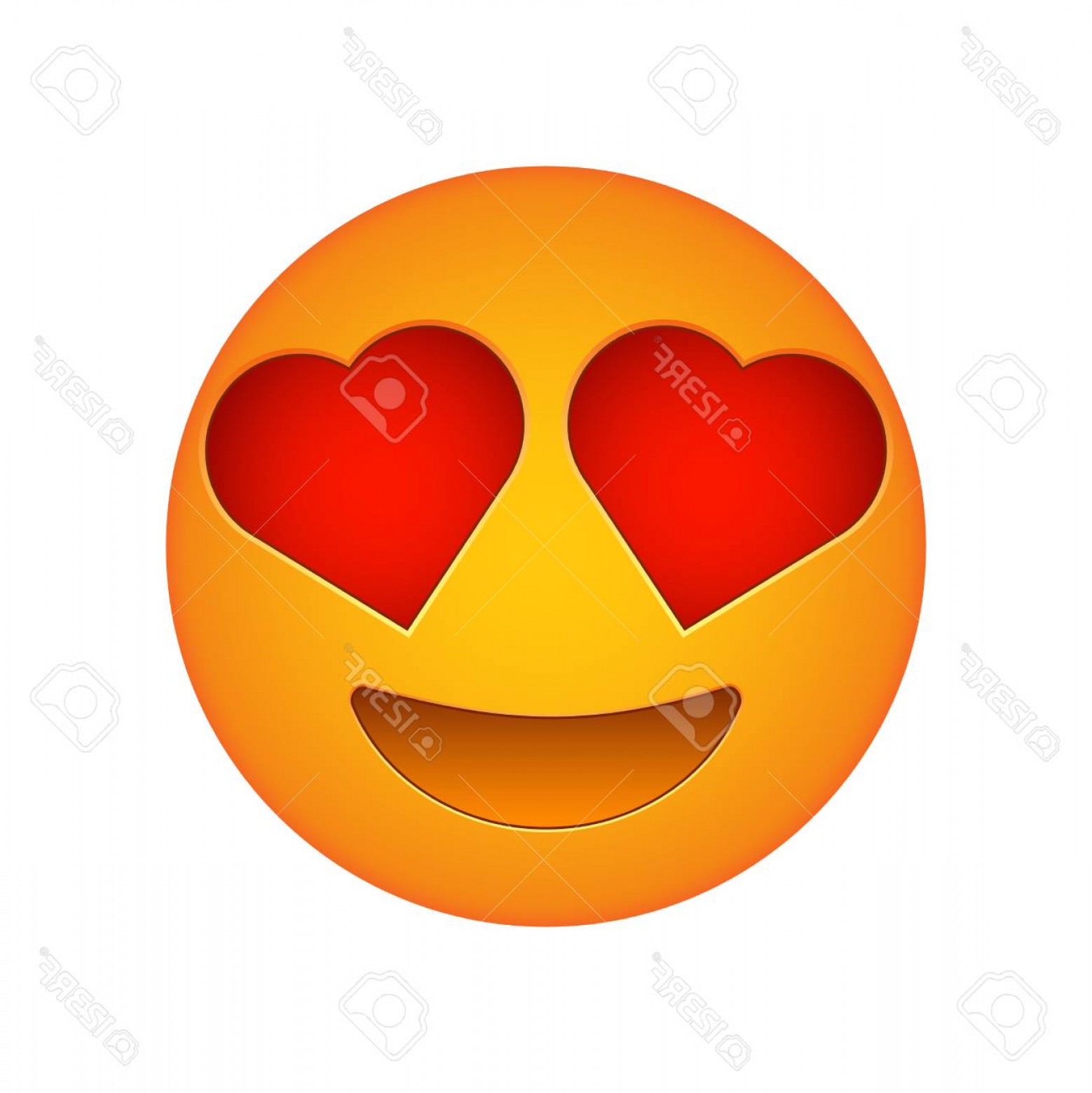1558x1560 Photostock Vector Love Emoji Face Love Emotion Icon D Smile Face
