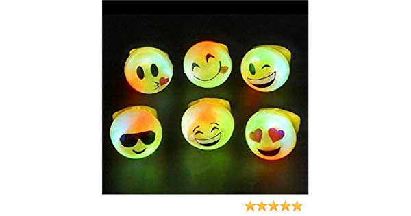 600x315 New Pcs Light Up Emoji Jelly Rings Emoticon
