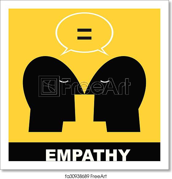 561x581 Free Art Print Of Empathy Icon Simple Flat Icon Of Two Human