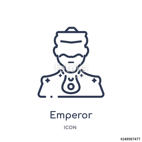 500x500 Emperor Icon From People Outline Collection Thin Line Emperor