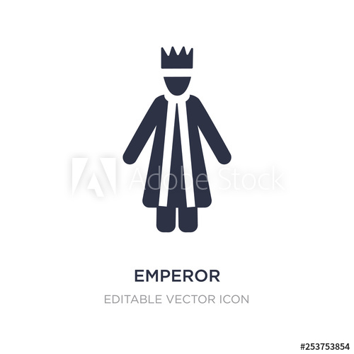 500x500 Emperor Icon On White Background Simple Element Illustration