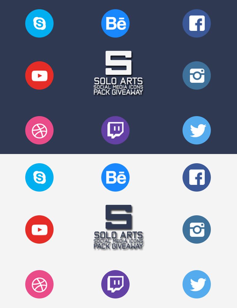 770x1000 Circle Social Media Icon Pack