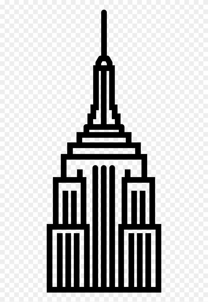 880x1281 Empire State Building Icon Vector Clipart