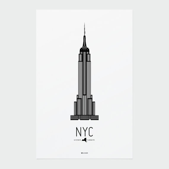 570x570 New York City Icon City Print