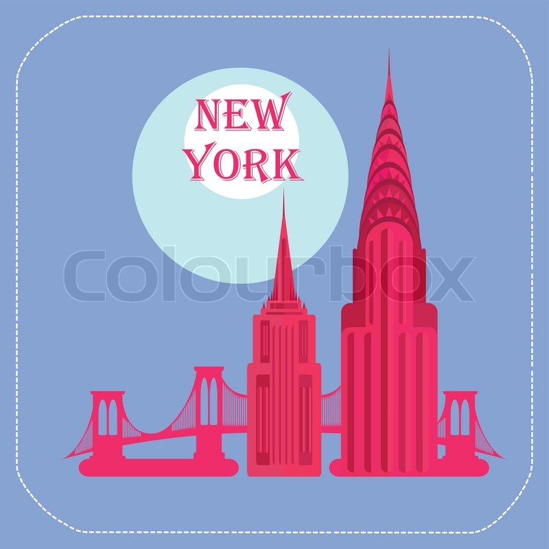 800x800 New York Empire State Building Stock Vector Colourbox