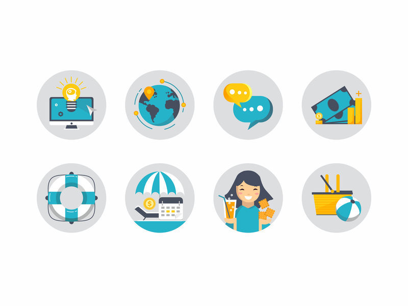 800x600 Employment Benefits Icon Set