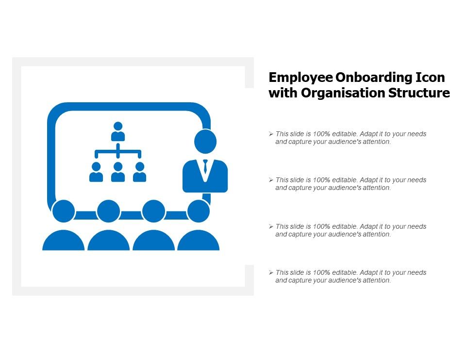 960x720 Employee Onboarding Icon With Organisation Structure Powerpoint