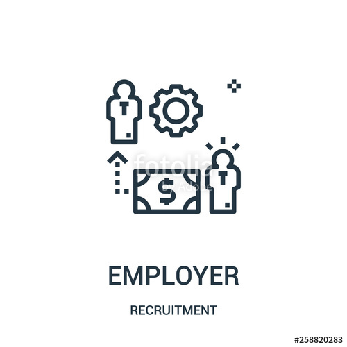 500x500 Employer Icon Vector From Recruitment Collection Thin Line