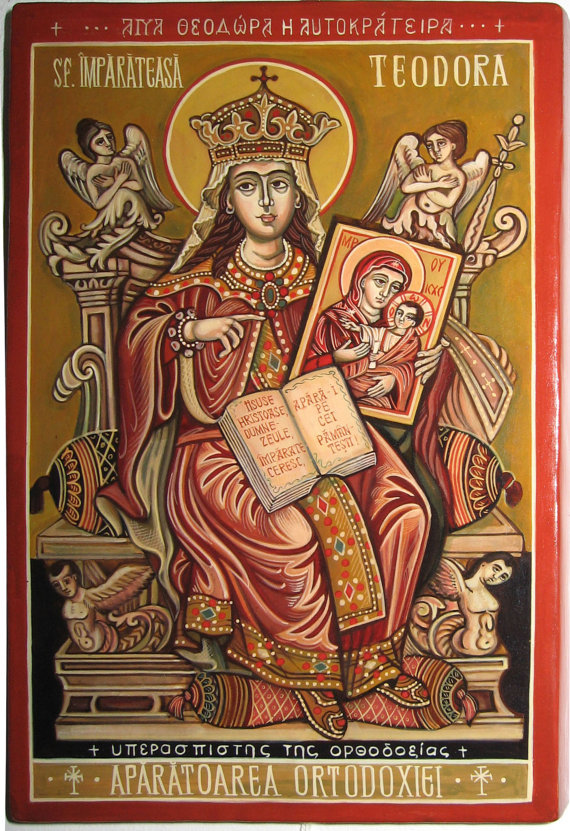 570x831 Saint Empress Theodora, Protector Of Orthodoxy Byzantine Icon